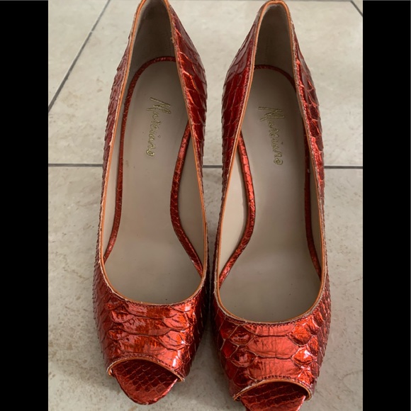 Marciano leather red high heels - Picture 1 of 4